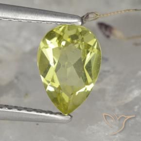 Apatite Vert forêt chaud naturelle En forme de poire, 1.11 ct, VS