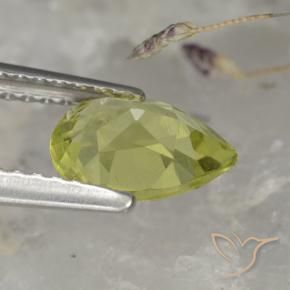 Apatite Vert forêt chaud naturelle En forme de poire, 1.11 ct, VS