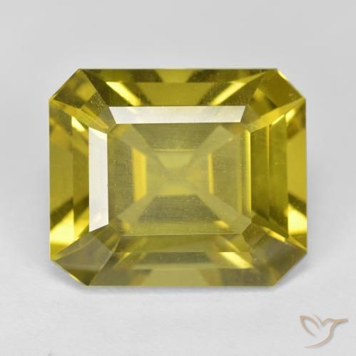 Apatite Jaune clair naturelle Octogone / coupe Émeraude, 13.92 ct, VS