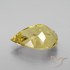 Apatite Jaune Toscane naturelle En forme de poire, 7.11 ct, VS
