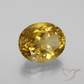Apatite Doré brunâtre naturelle ovale, 7.36 ct, VS-SI