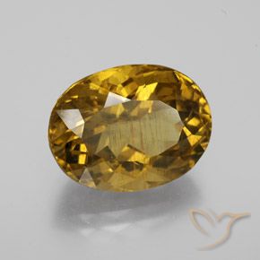 Apatite Or moyen naturelle ovale, 11.10 ct, VS-SI