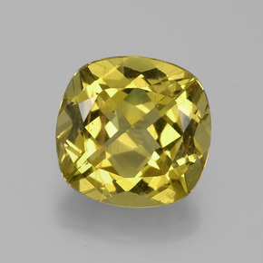 Apatite Jaune moyen naturelle Coupe coussin, 6.16 ct, VS-SI