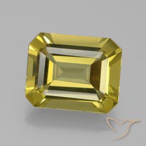 6.33ct Naturel Jaune brunâtre Apatite, Taille émeraude, VS