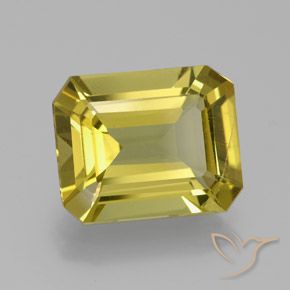 Apatite Jaune brunâtre naturelle Octogone / coupe Émeraude, 6.33 ct, VS