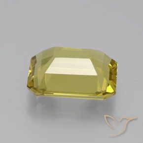 Apatite Jaune brunâtre naturelle Octogone / coupe Émeraude, 6.33 ct, VS
