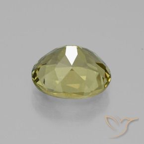 Apatite Jaune verdâtre naturelle ovale, 3.14 ct, VVS-VS