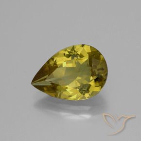 Apatite Doré terreux naturelle En forme de poire, 3.29 ct, VS
