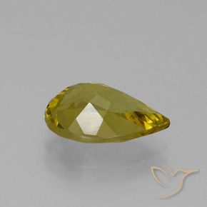 Apatite Doré terreux naturelle En forme de poire, 3.29 ct, VS