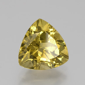Apatite Vert Doré naturelle Trillion, 2.83 ct, VS