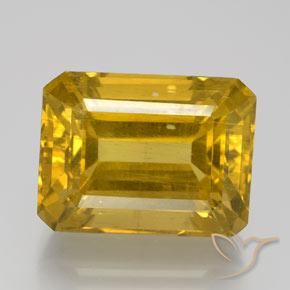 20.43ct Naturel Jaune marron Apatite, Taille émeraude, VS-SI