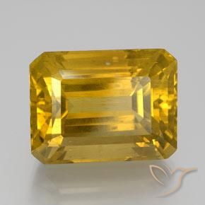 Apatite Jaune marron naturelle Octogone / coupe Émeraude, 20.43 ct, VS-SI
