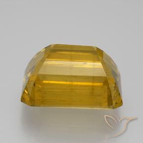 Apatite Jaune marron naturelle Octogone / coupe Émeraude, 20.43 ct, VS-SI