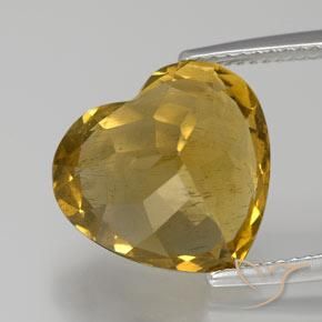 Apatite Jaune terreux naturelle Cœur, 10.63 ct, VS-SI