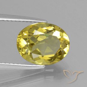 Apatite Jaune moyen naturelle ovale, 3.16 ct, VS