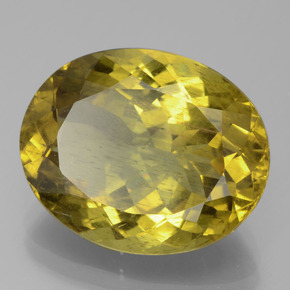 Apatite Jaune moyen naturelle Coupe ovale, 11.23 ct, VS-SI
