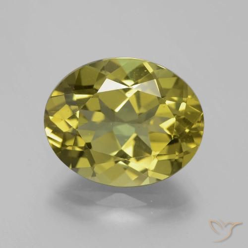 8.34ct Naturel Jaune moyen Apatite, ovale, VS