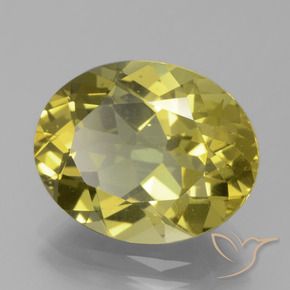 Apatite Jaune moyen naturelle ovale, 8.34 ct, VS