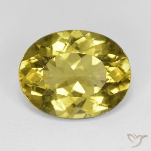 7.06ct Naturel Jaune brunâtre Apatite, ovale, VS