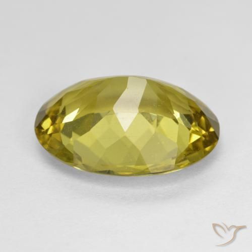 Apatite Jaune brunâtre naturelle ovale, 7.06 ct, VS