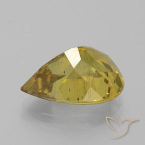 Apatite Jaune automnal naturelle En forme de poire, 8.02 ct, VS