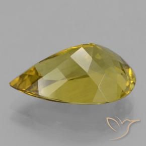 Apatite Jaune moyen naturelle En forme de poire, 8.03 ct, VS