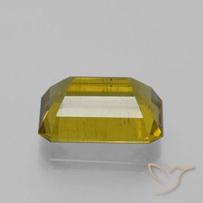 Apatite Jaune brunâtre naturelle Octogone / coupe Émeraude, 8.07 ct, SI