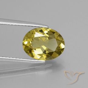 Apatite Jaune foncé naturelle Coupe ovale, 2.66 ct, VS
