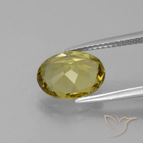 Apatite Jaune foncé naturelle Coupe ovale, 2.66 ct, VS