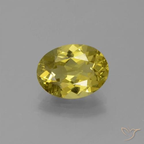Apatite Jaune moyen naturelle Coupe ovale, 2.44 ct, VS-SI