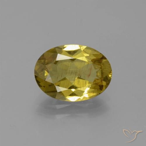 Apatite jaune naturelle coupe ovale, 2,76 ct, SI