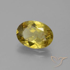 Apatite jaune naturelle coupe ovale, 2,76 ct, SI