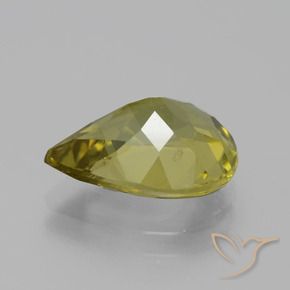 Apatite Jaune moyen naturelle En forme de poire, 3.78 ct, VS-SI