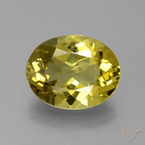6.66ct Naturel Jaune brunâtre Apatite, ovale, VS