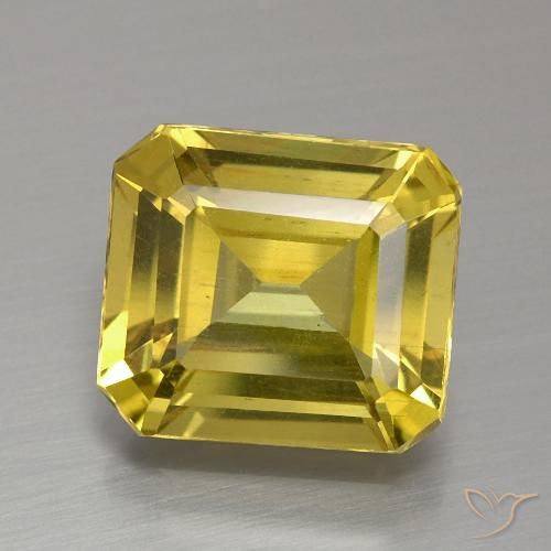 4.42ct Naturel Or Apatite, Taille émeraude, VS