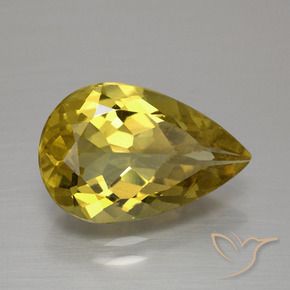 Apatite Doré terreux naturelle En forme de poire, 4.13 ct, VS