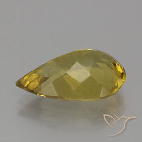 Apatite Doré terreux naturelle En forme de poire, 4.13 ct, VS