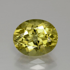 Apatite vert naturelle coupe ovale, 3,42 ct, VS-SI