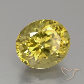 Apatite Jaune moyen naturelle ovale, 3.98 ct, VS