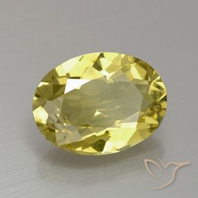 Apatite Jaune moyen-léger naturelle ovale, 2.91 ct, VS