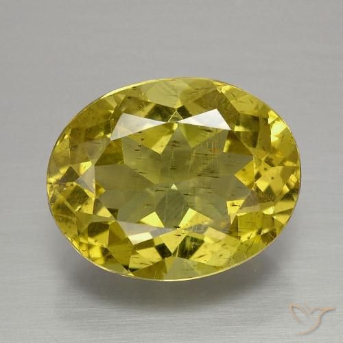 4.54ct Naturel Jaune foncé Apatite, ovale, VS-SI