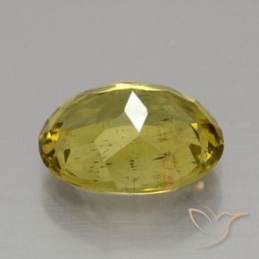 Apatite Jaune foncé naturelle ovale, 4.54 ct, VS-SI