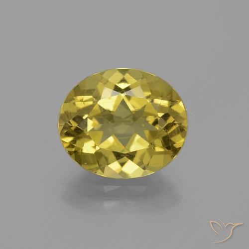 4.83ct Naturel Jaune moyen Apatite, ovale, VS