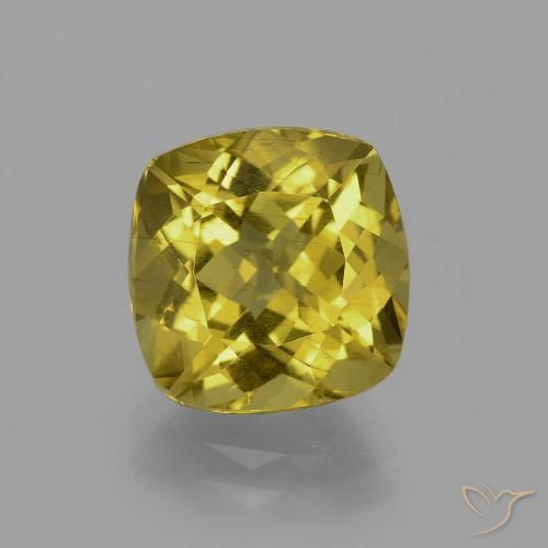 5.19ct Naturel Or moyen Apatite, Coussin, VS