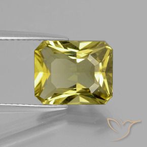 Apatite Brun doré naturelle Octogone / coupe Émeraude, 4.08 ct, VS