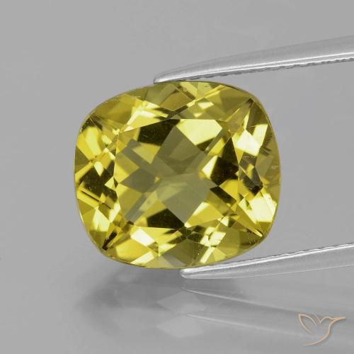 5.57ct Naturel Or moyen Apatite, Coussin, VS