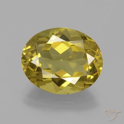 5.95ct Naturel Jaune automnal Apatite, ovale, VS