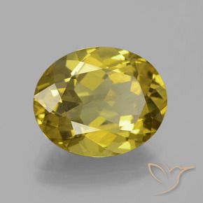Apatite Jaune automnal naturelle ovale, 5.95 ct, VS