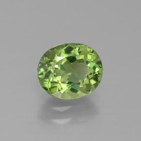 Apatite Vert naturelle Coupe ovale, 1.42 ct, VVS-VS
