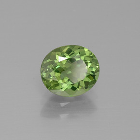 Apatite Vert naturelle Coupe ovale, 1.25 ct, VVS